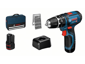 Aparafusadora/Berbequim com percussão GSB 12V-15 com 2 baterias + 25 ACC BOSCH