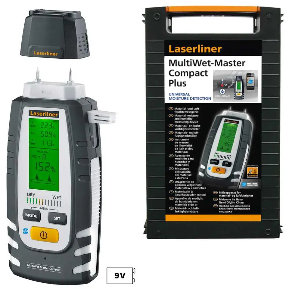Medidor de Humidade com interface digital MultiWet-Master Compact Plus LASERLINER 5