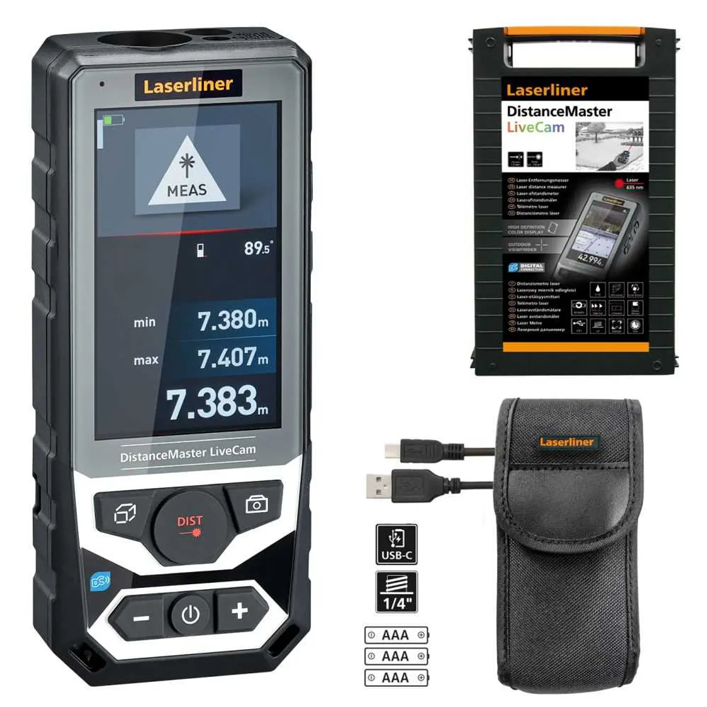 Medidor de distancias LASER 150m com câmara HD DistanceMaster LiveCam LASERLINER 2