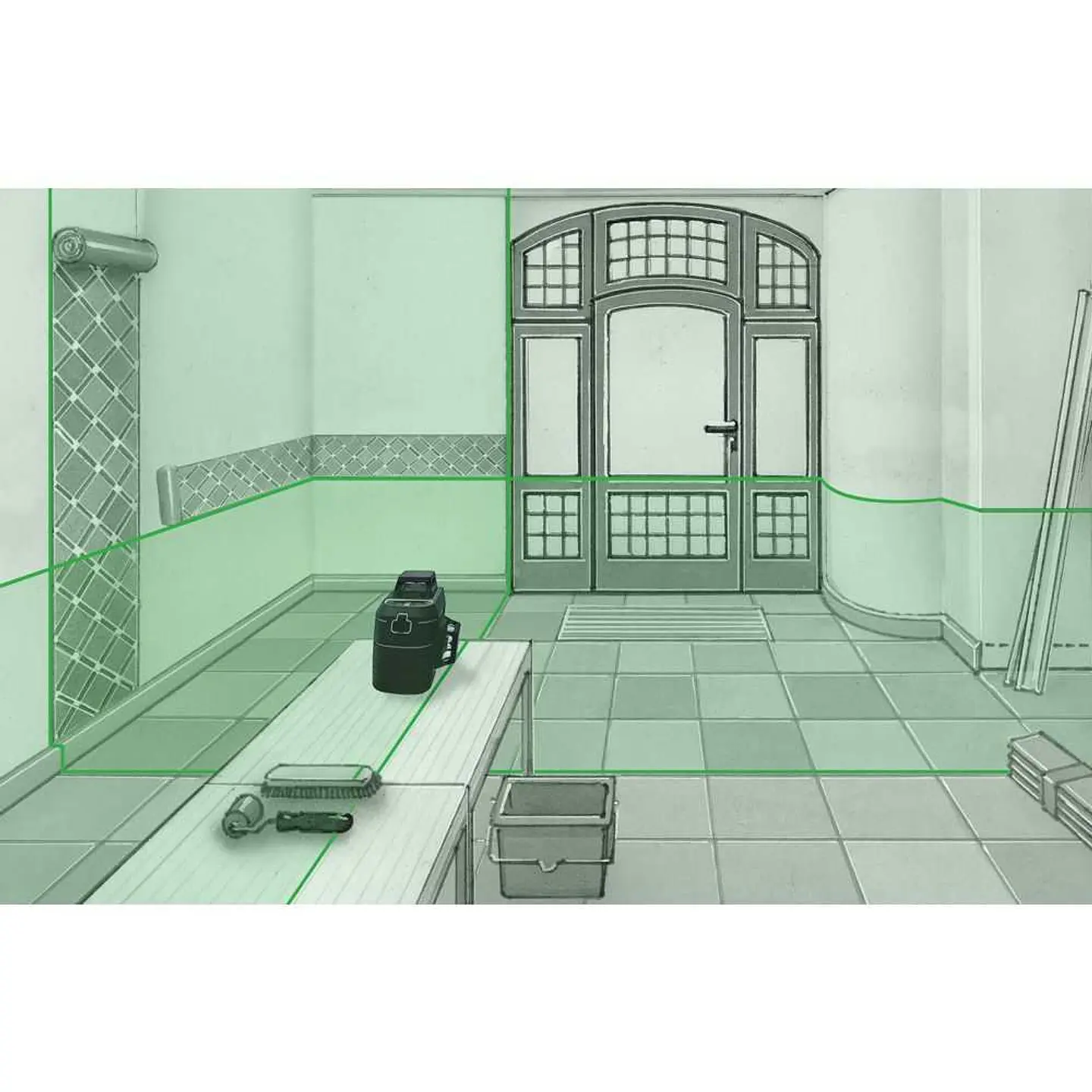 Nivel laser 3 Linhas Verdes PocketPlane-Laser 3G LASERLINER 3