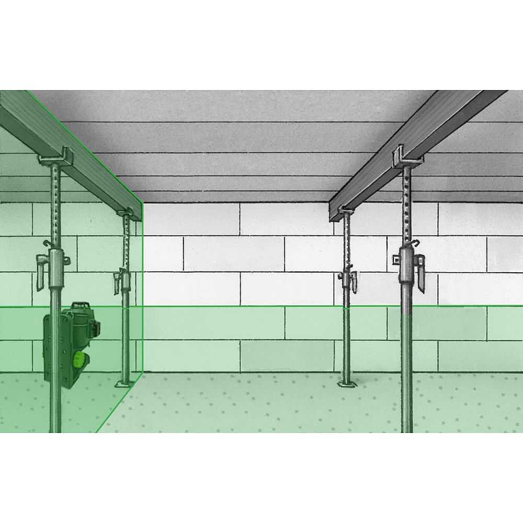 Nivel laser 3 Linhas Verdes + Tripé PocketPlane-Laser Set 150 cm LASERLINER 3