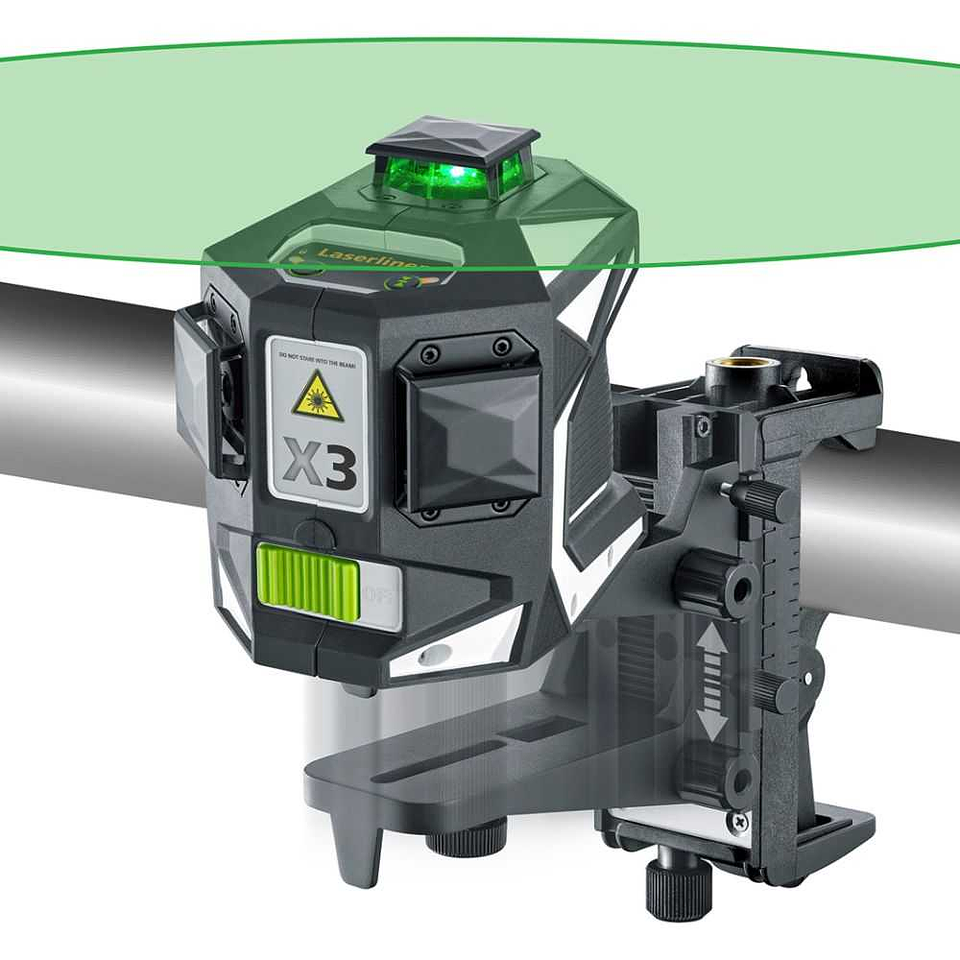 Nivel laser 3 Linhas Verdes + Tripé 300 cm X3-Laser Pro Set 1 LASERLINER 6