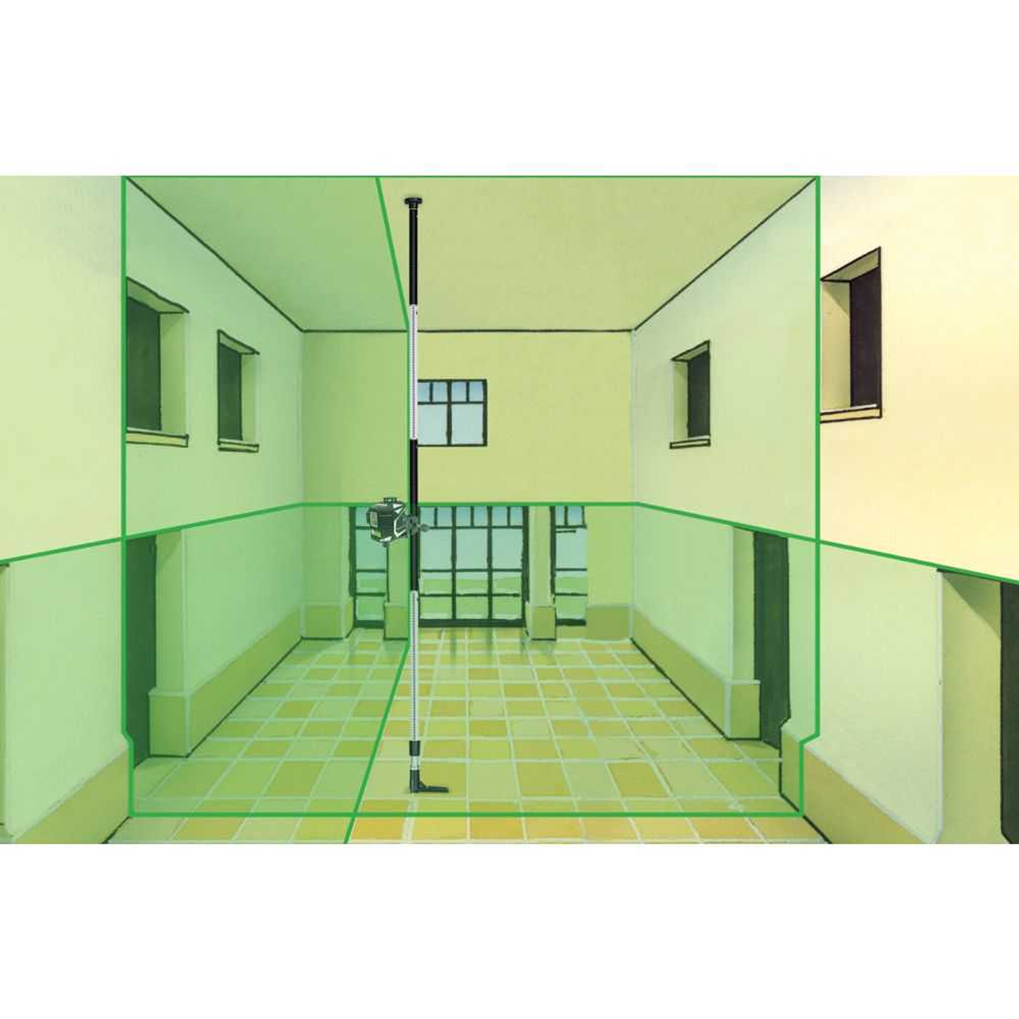 Nivel laser 3 Linhas Verdes + Tripé 300 cm X3-Laser Pro Set 1 LASERLINER 7