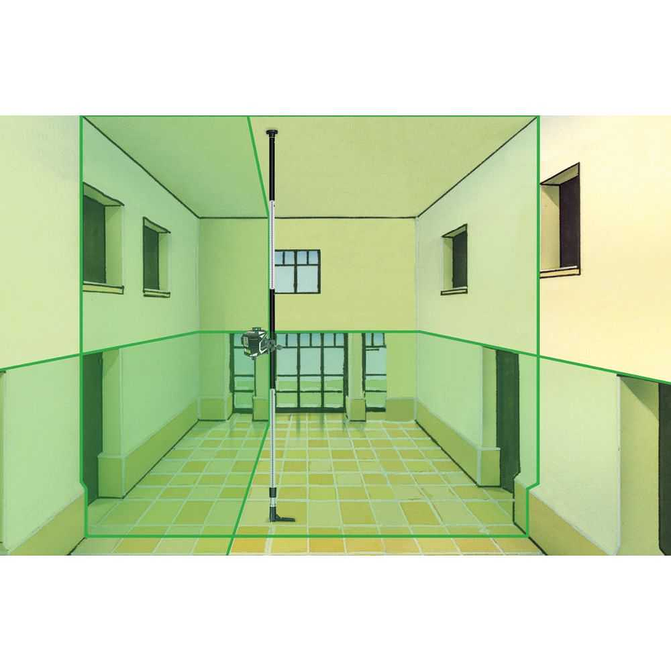 Nivel laser 3 Linhas Verdes + Tripé 300 cm X3-Laser Pro Set 1 LASERLINER 7