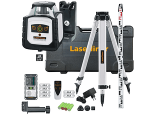 Nivel Laser verde rotativo Set Completo Cubus G 210 S Set 150 cm LASERLINER