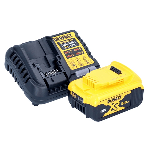Kit 1 Baterias carril Li-Lon XR18V-5,0 Ah + Carregador DCB1104P1 DEWALT