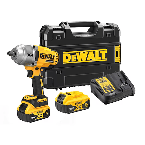 Aparafusadora Impacto sem Escovas XR18V 1/2" + 2 Baterias XR18V 5,0 Ah DCF900P2T DEWALT 