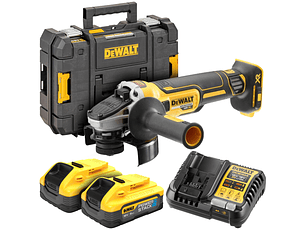 Rebarbadora sem Escovas XR18V + 2 Baterias PowerStack 5,0 Ah DCG405H2T DEWALT