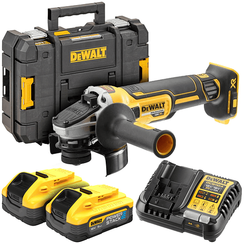 Rebarbadora sem Escovas XR18V + 2 Baterias PowerStack 5,0 Ah DCG405H2T DEWALT
