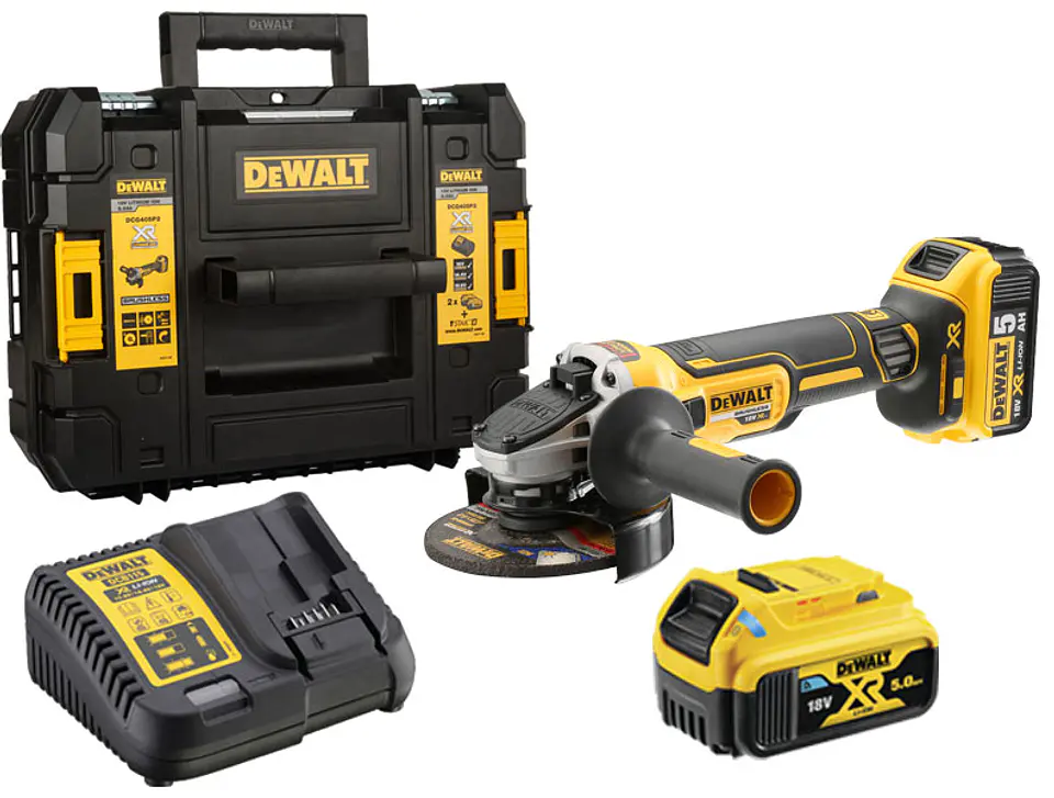 Rebarbadora sem Escovas XR18V + 2 Baterias XR18V 5,0 Ah DCG405P2 DEWALT  1
