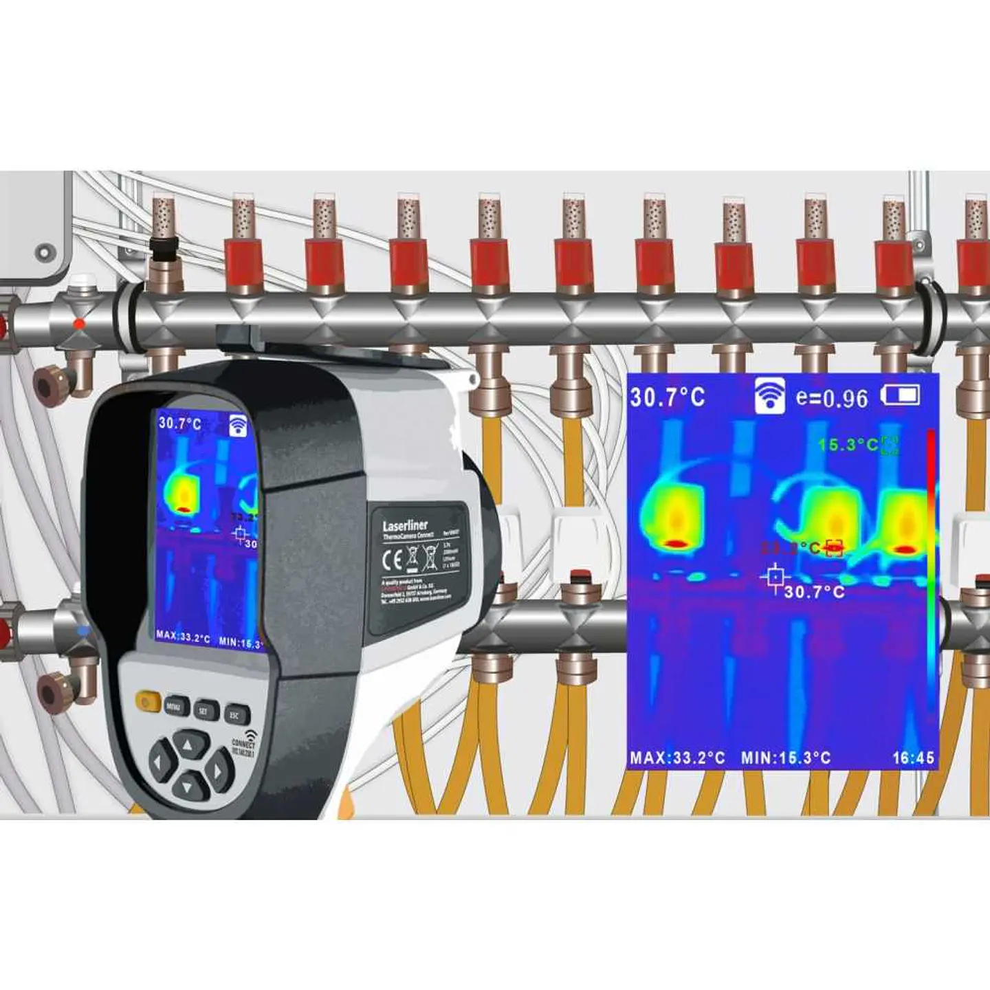 Câmara térmica ThermoCamera Connect LASERLINER 4