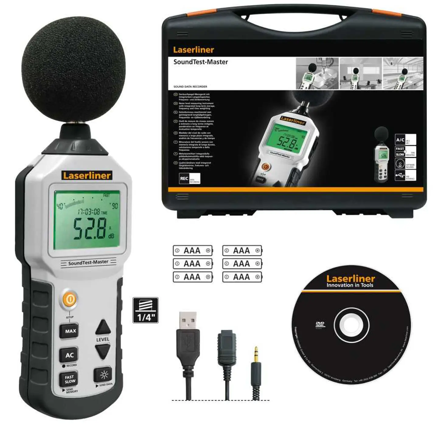 Medidor do nível sonoro SoundTest-Master LASERLINER 2