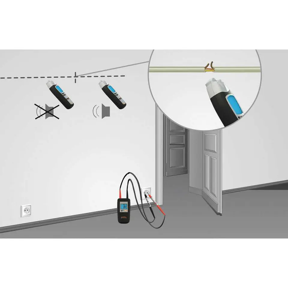 Detetor de Fios com Emissor e Recetor CableTracer Pro LASERLINER 6