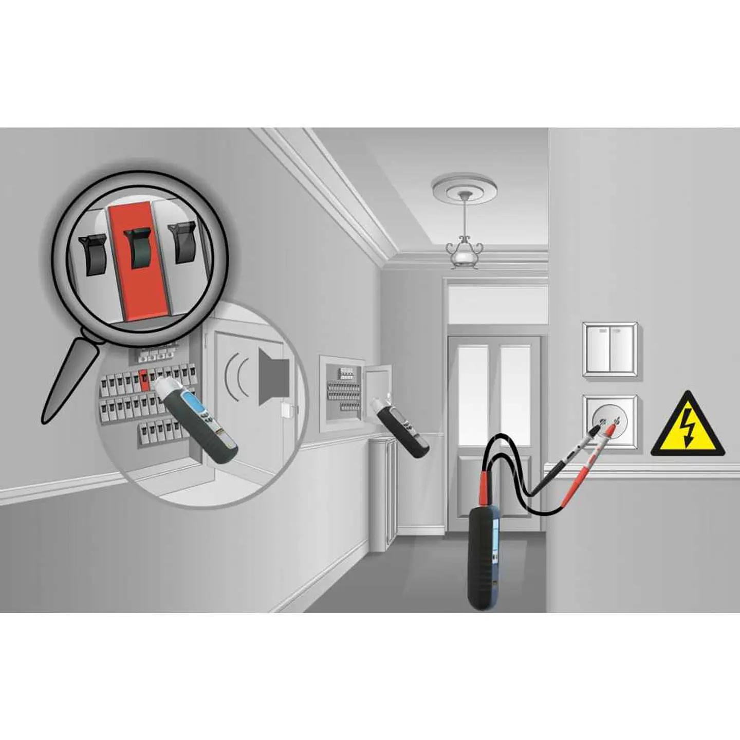 Detetor de Fios com Emissor e Recetor CableTracer Pro LASERLINER 7