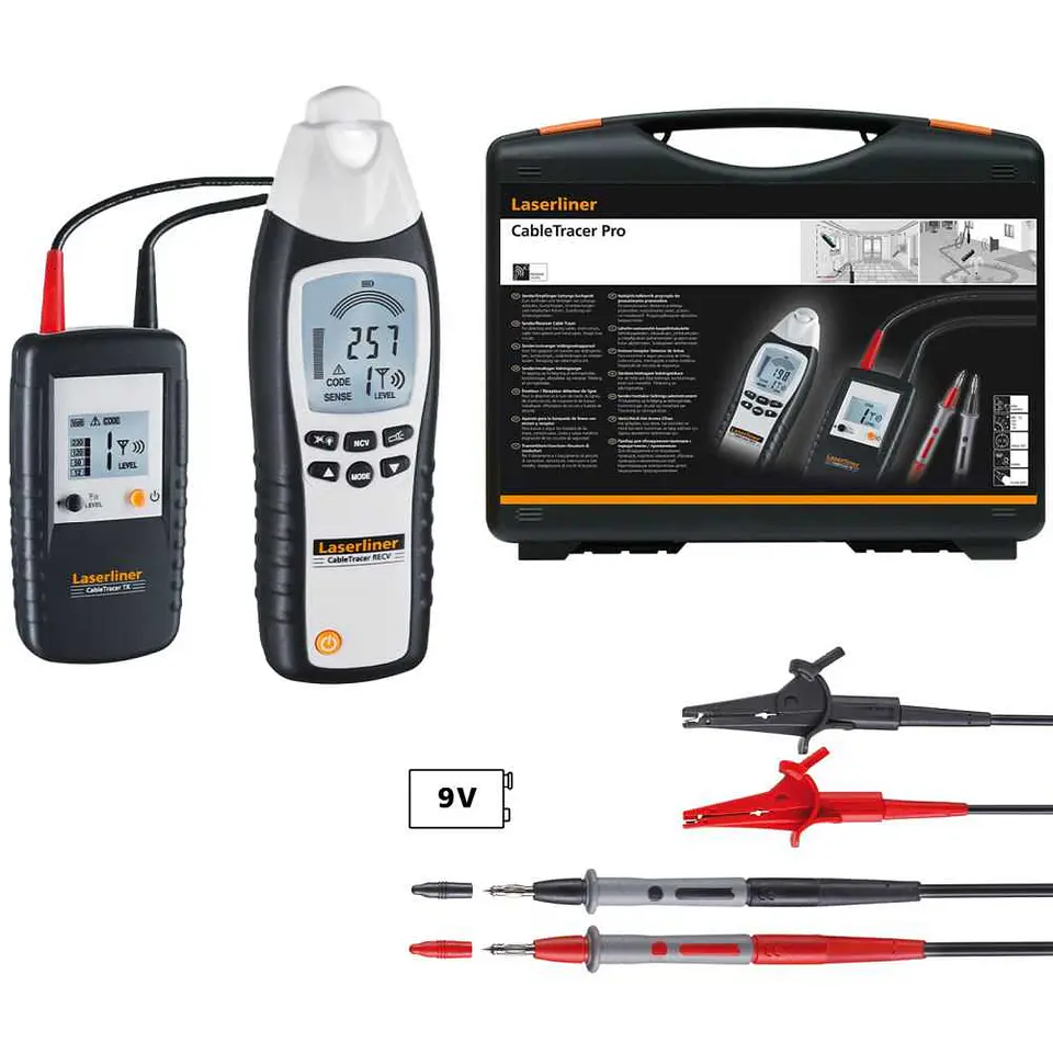 Detetor de Fios com Emissor e Recetor CableTracer Pro LASERLINER 2
