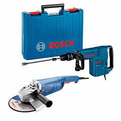 Conjunto Martelo Demolidor GSH 11 E + Rebarbadora 230mm GWS 2000 J BOSCH