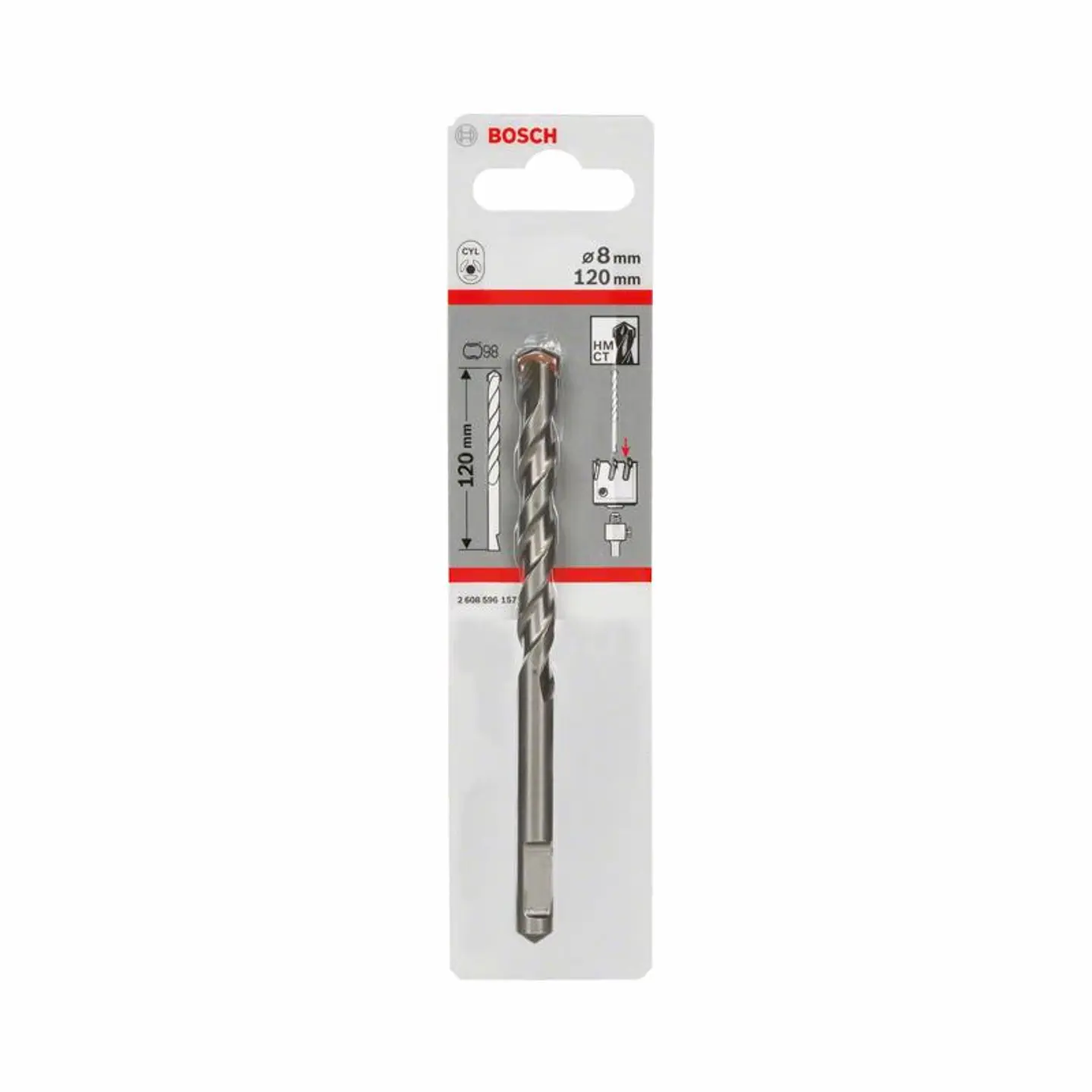 Broca de centrar para adaptador sextavado e SDS plus 8x120mm BOSCH 2