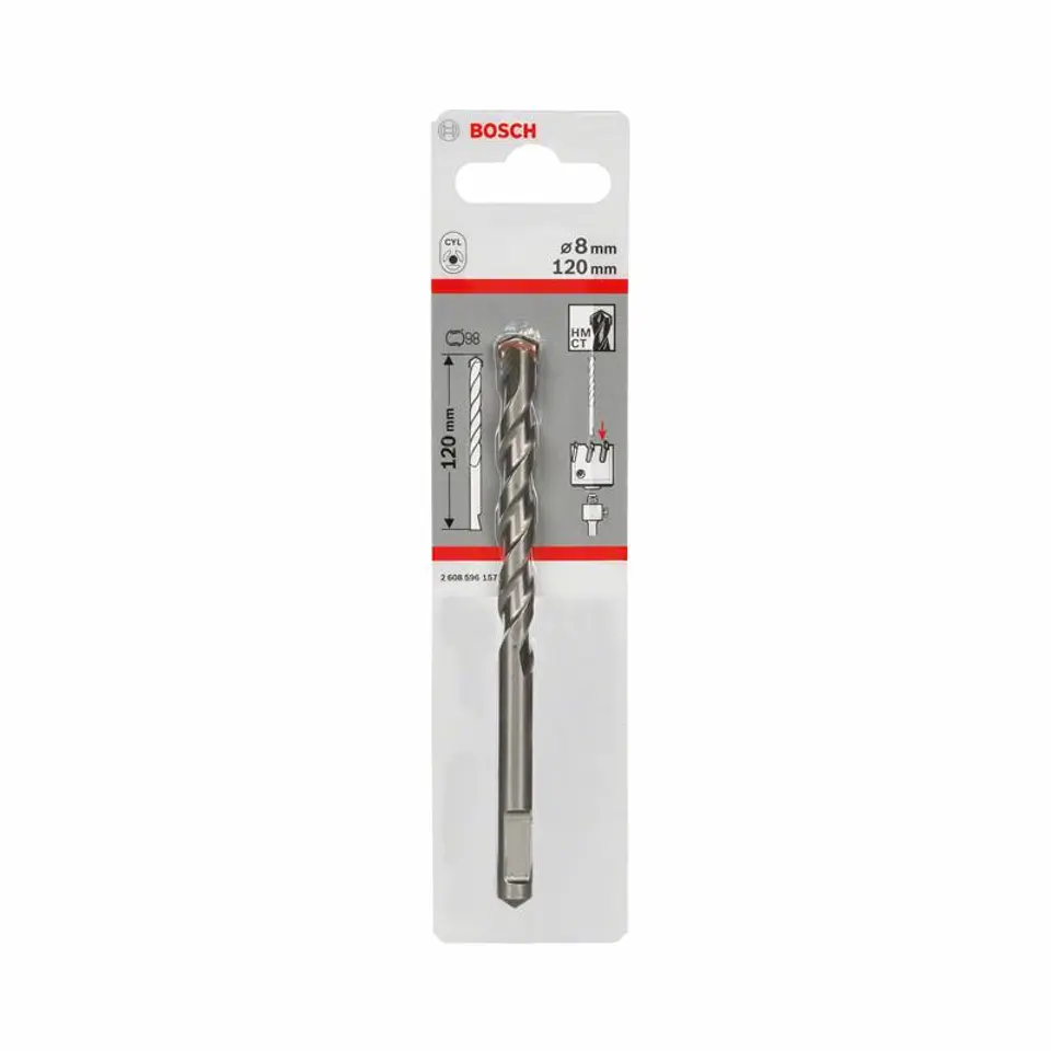 Broca de centrar para adaptador sextavado e SDS plus 8x120mm BOSCH 2