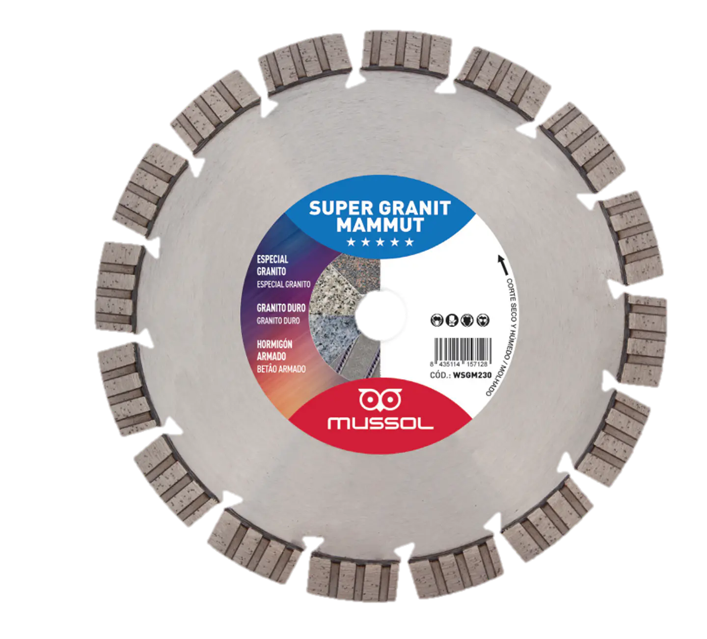 Disco Diamante para Granito Super Granit Mammut MUSSOL 1