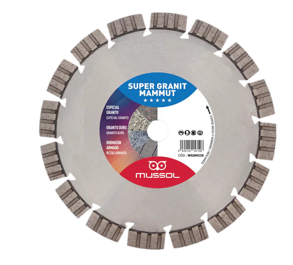 Disco Diamante para Granito Super Granit Mammut MUSSOL 1