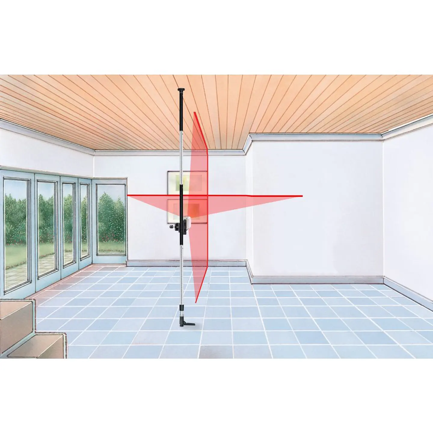 Tripé/Poste Telescópio para Nível Laser TELEPOD 270 cm LASERLINER 4