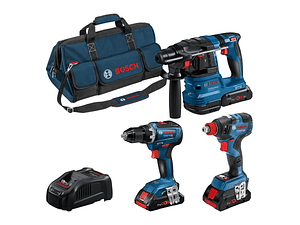 Conjunto 3 ferramentas sem fio GBH 18V-22 + GSR 18V-55 + GDX 18V-200 + 3x ProCORE18V 4.0Ah BOSCH