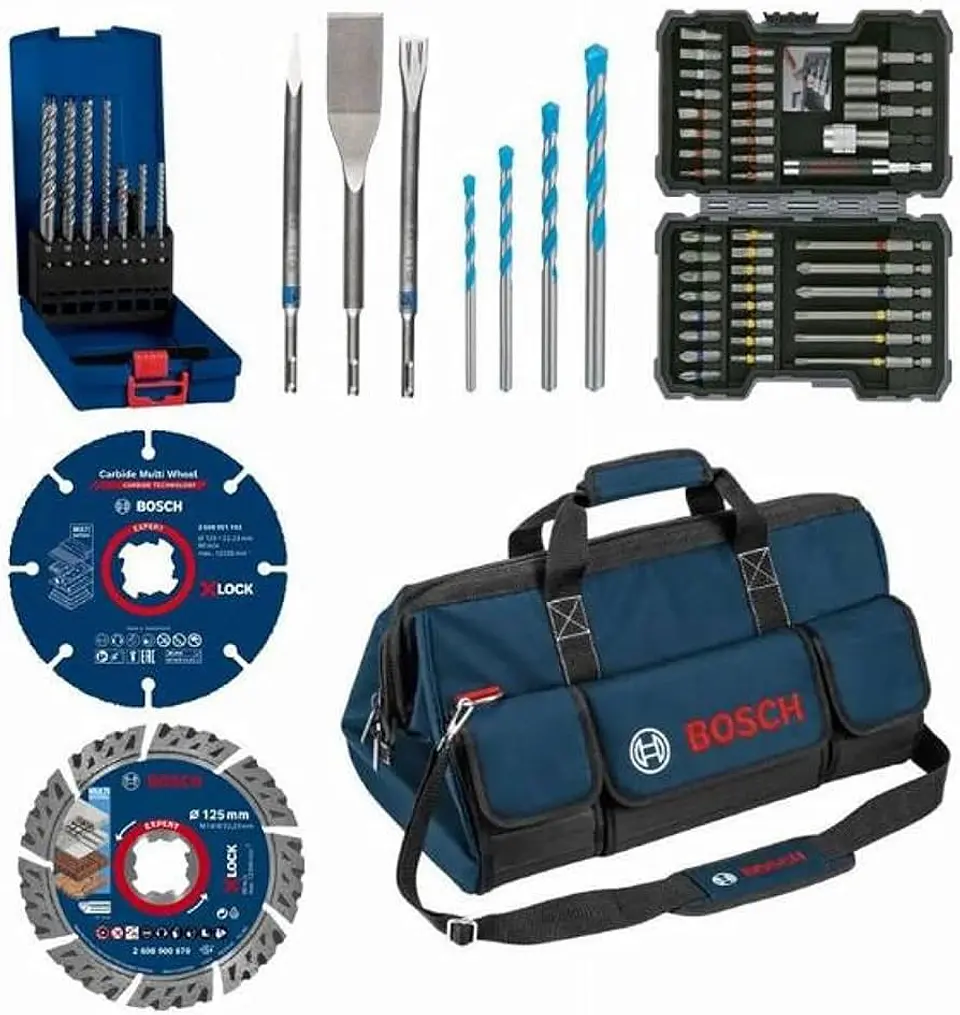 Conjunto de acessórios para construção com Bolsa transporte BOSCH 1