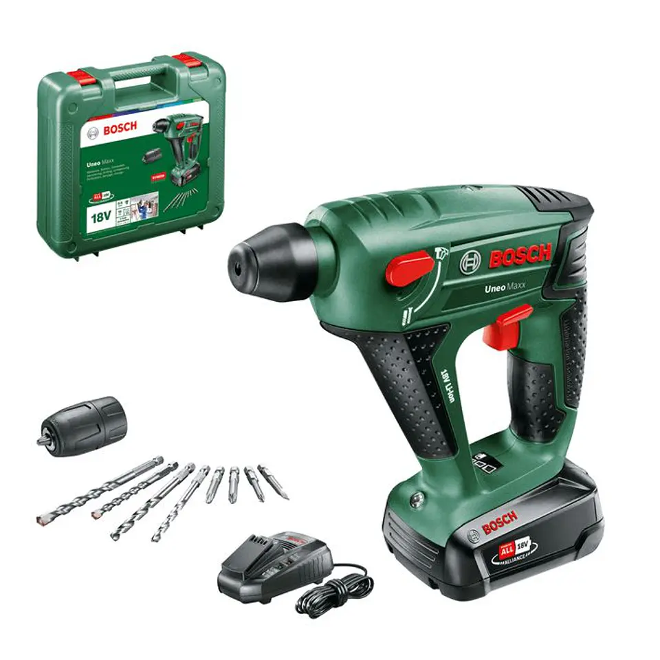 Martelo perfurador sem fio Uneo Maxx + 1 Bateria 2.5Ah BOSCH DIY 1