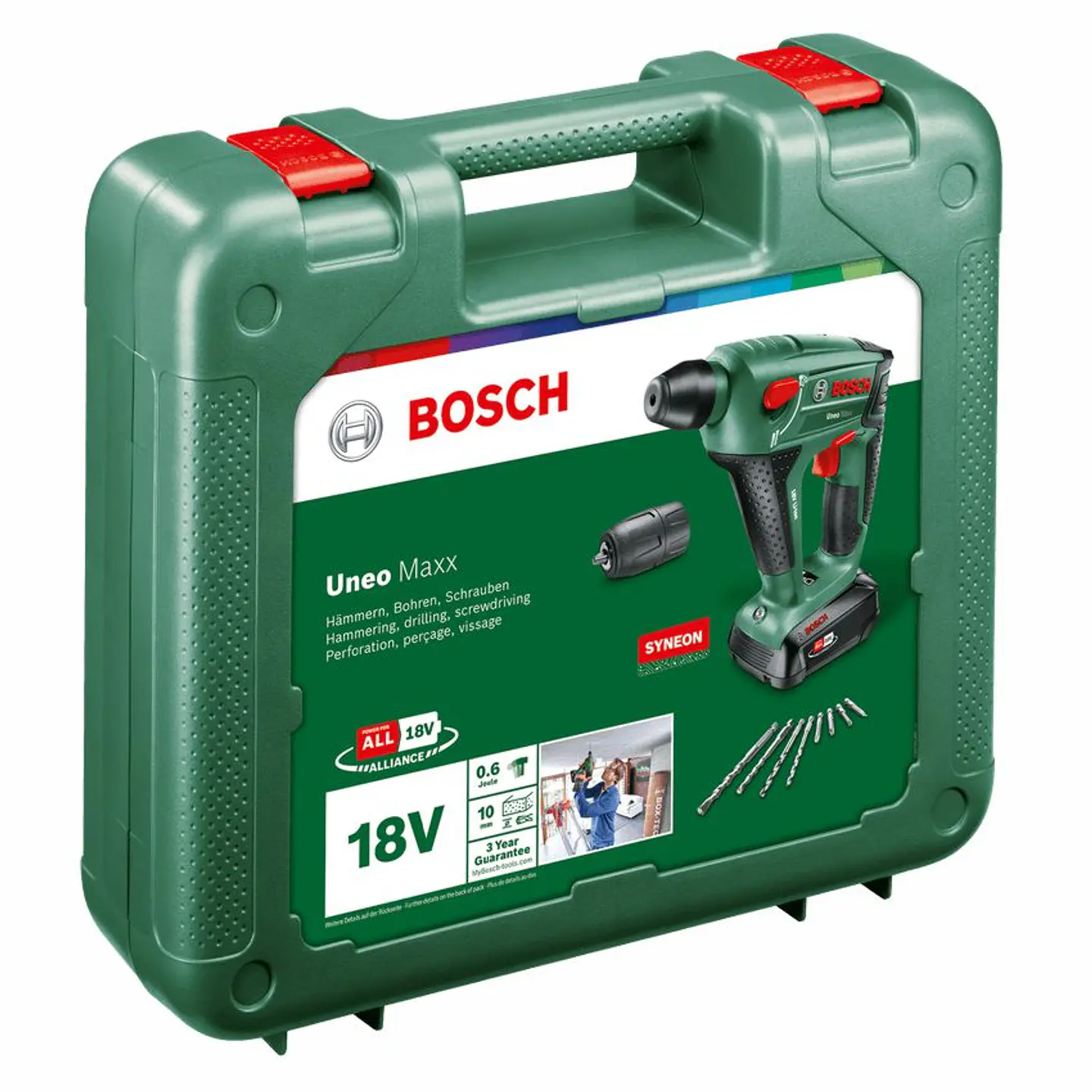 Martelo perfurador sem fio Uneo Maxx + 1 Bateria 2.5Ah BOSCH DIY 3