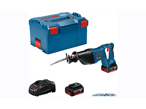 Serra sabre GSA 18V-LI + 2 baterias GBA 18V 5.0Ah + Carregador EM L-BOXX 238 BOSCH