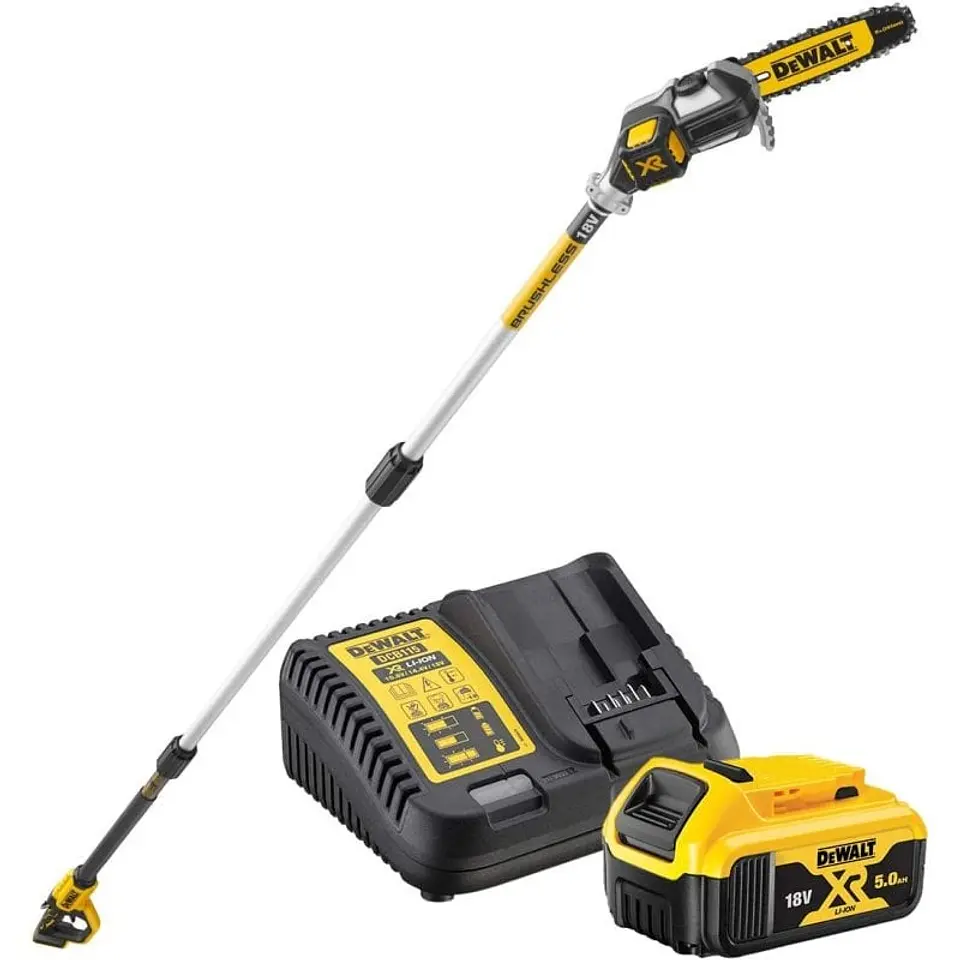 Podadora telescópica sem escovas XR 18V + 1 Bateria 5.0Ah DEWALT 1