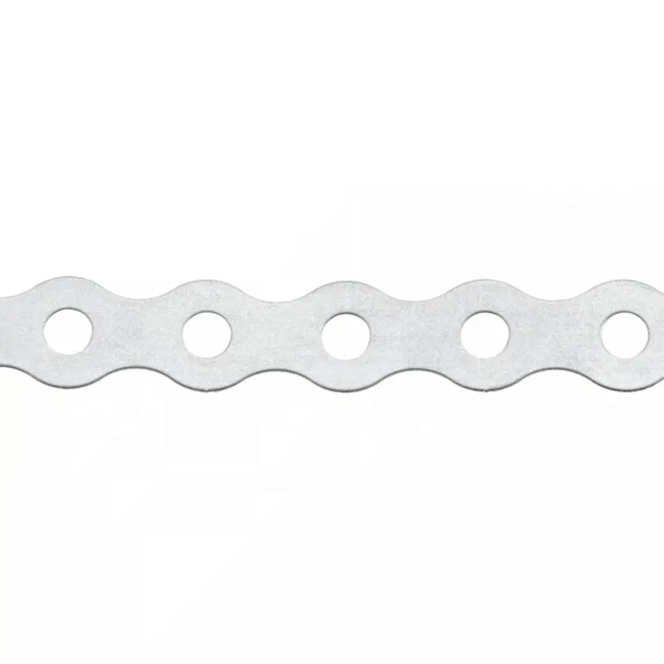 Fita perfurada redonda 12x0,8mm / 10 metros Zincada INDEX 2