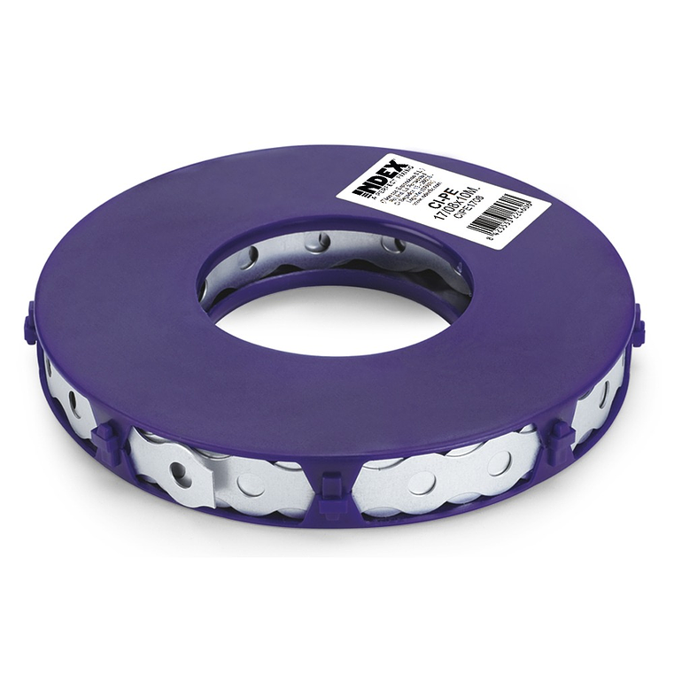 Fita perfurada redonda 17x0,8mm / 10 metros Zincada INDEX 1