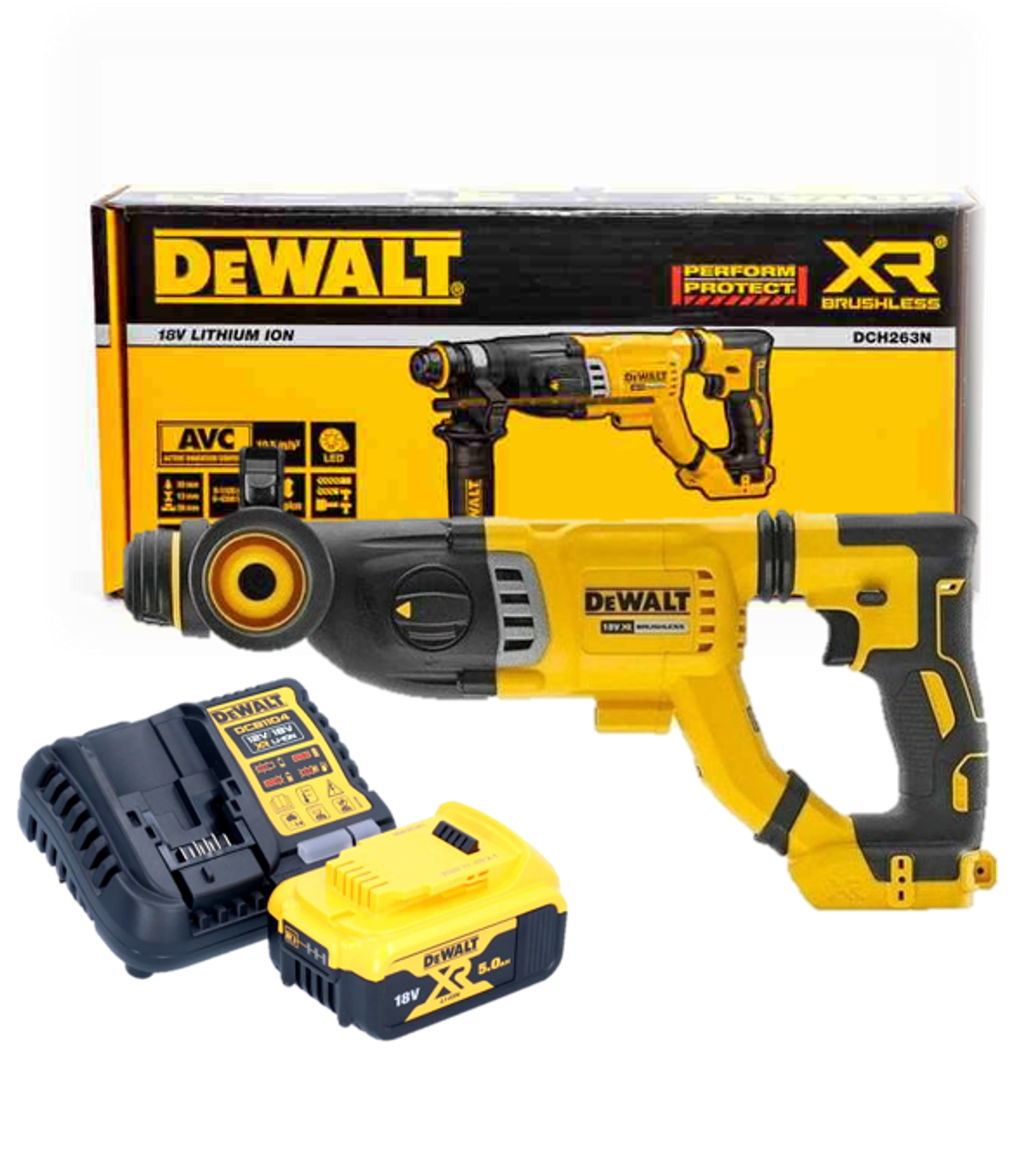 Martelo sem escovas XR 18V SDS-PLUS DCH263P1 DEWALT  1