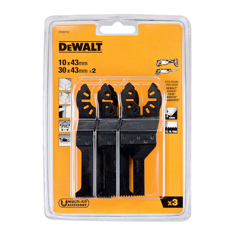 Set de 3 Lâminas de Serra para Multi-Ferramenta DT20713 DEWALT 2