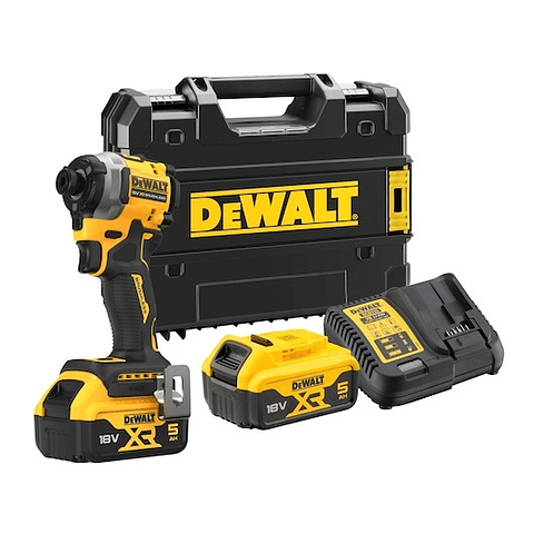Aparafusadora de impacto sem escovas XR 18V + 2 Baterias 18V 5.0Ah DCF850P2T DEWALT