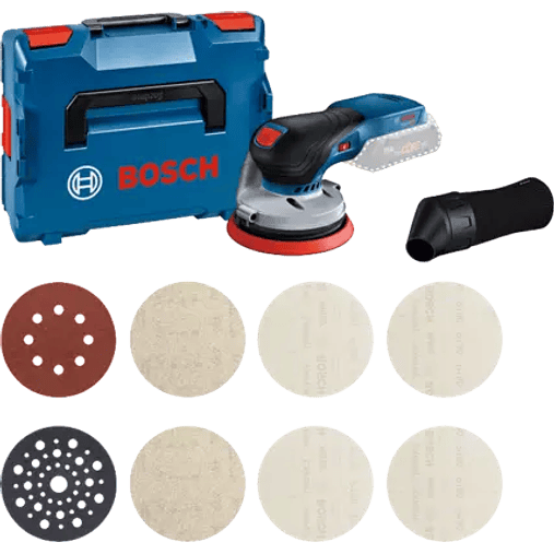 Lixadora excentrica GEX 18V-125 com SET LIXAS + Mala L-BOXX BOSCH 1