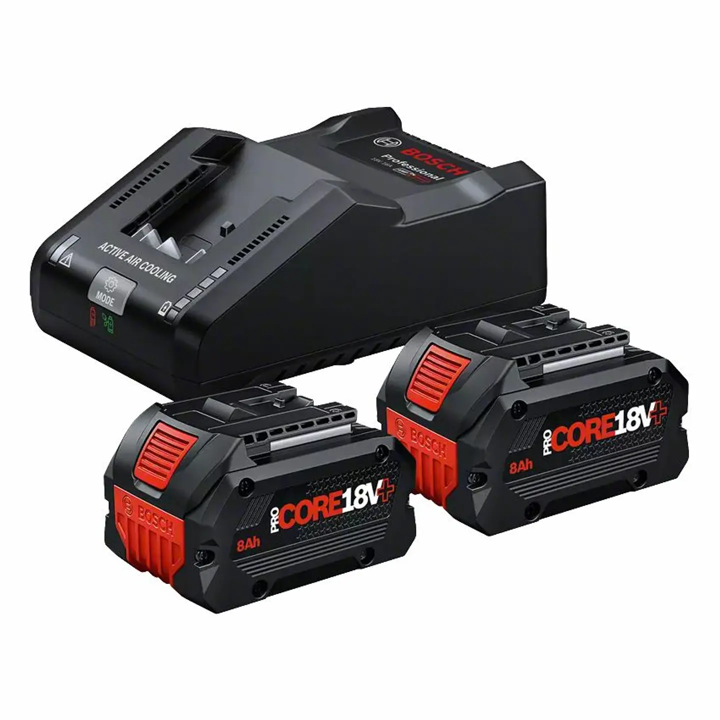 Conjunto 2 baterias ProCORE18Vplus 8.0Ah + carregador GAL 18V-160 BOSCH 1