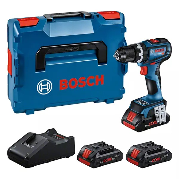 Aparafusadora/Berbequim com percussão sem fio GSB 18V-90 C + 3x ProCORE18V 4Ah BOSCH 1