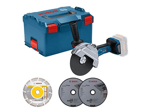 Rebarbadora sem fio BITURBO GWS 18V-180 P em L-BOXX BOSCH 