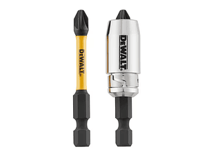 Jogo Bits 2xPZ2x50mm com Adaptador Magnético Bloqueio DT70535T DEWALT