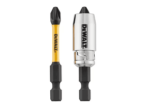 Jogo Bits 2xPH2x50mm com Adaptador Magnético Bloqueio DT70536T DEWALT 