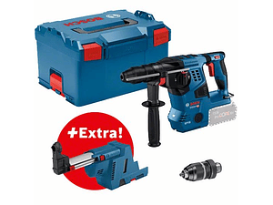 Martelo perfurador sem fio SDS PLUS GBH 18V-28 CF + GDE 18V-16 BOSCH