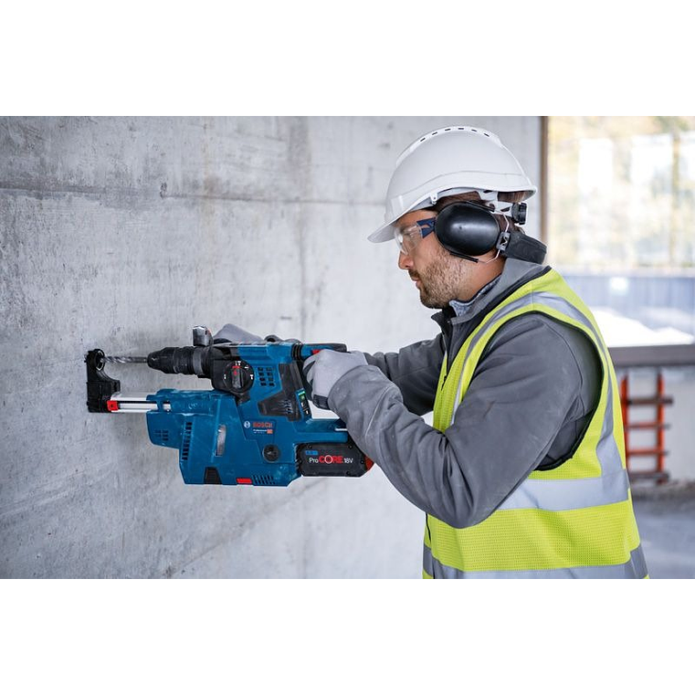 Martelo perfurador sem fio SDS PLUS GBH 18V-28 CF + GDE 18V-16 BOSCH 8