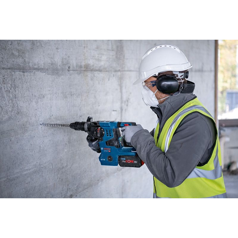 Martelo perfurador sem fio SDS PLUS GBH 18V-28 CF + 2 Baterias ProCORE18V 8.0Ah + GDE 18V-16 BOSCH 3