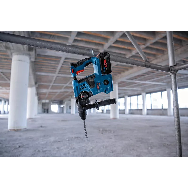 Martelo perfurador sem fio SDS PLUS GBH 18V-28 CF + 2 Baterias ProCORE18V 8.0Ah + GDE 18V-16 BOSCH 4