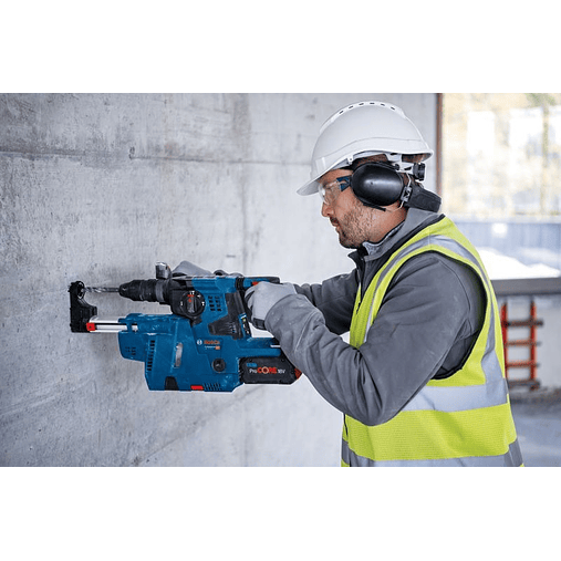 Martelo perfurador sem fio SDS PLUS GBH 18V-28 CF + 2 Baterias ProCORE18V 8.0Ah + GDE 18V-16 BOSCH 8