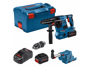 Martelo perfurador sem fio SDS PLUS GBH 18V-28 CF + 2 Baterias ProCORE18V 8.0Ah + GDE 18V-16 BOSCH