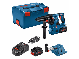 Martelo perfurador sem fio SDS PLUS GBH 18V-28 CF + 2 Baterias ProCORE18V 8.0Ah + GDE 18V-16 BOSCH