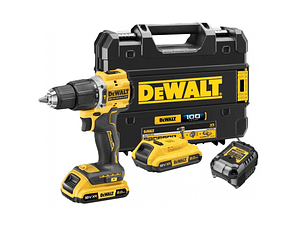 Aparafusadora/Berbequim com percussão XR 18V + 2 Baterias 2,0Ah DCD100YD2T 